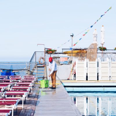 lavaggio piscina